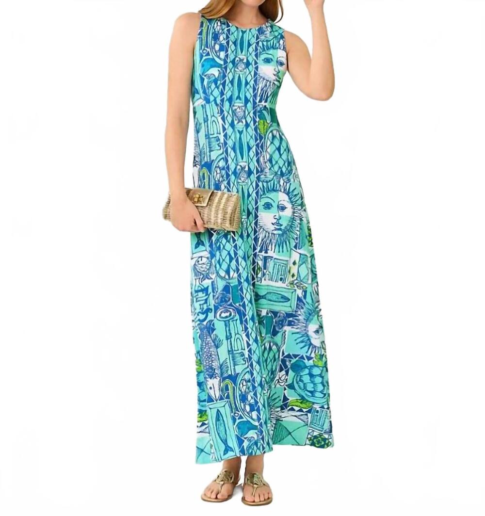NEW LILLY PULITZER ellison maxi dress in harlillyquin engineered